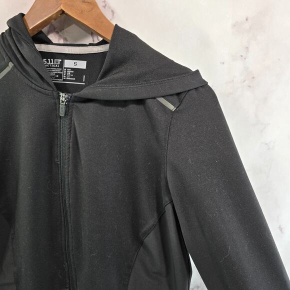 511 Tactical Jacket Womens Small Black Full Zip Hooded Lightweight Softshell - Picture 11 of 12